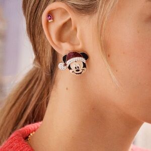 NEW Baublebar x Disney Mickey Mouse Christmas santa earrings